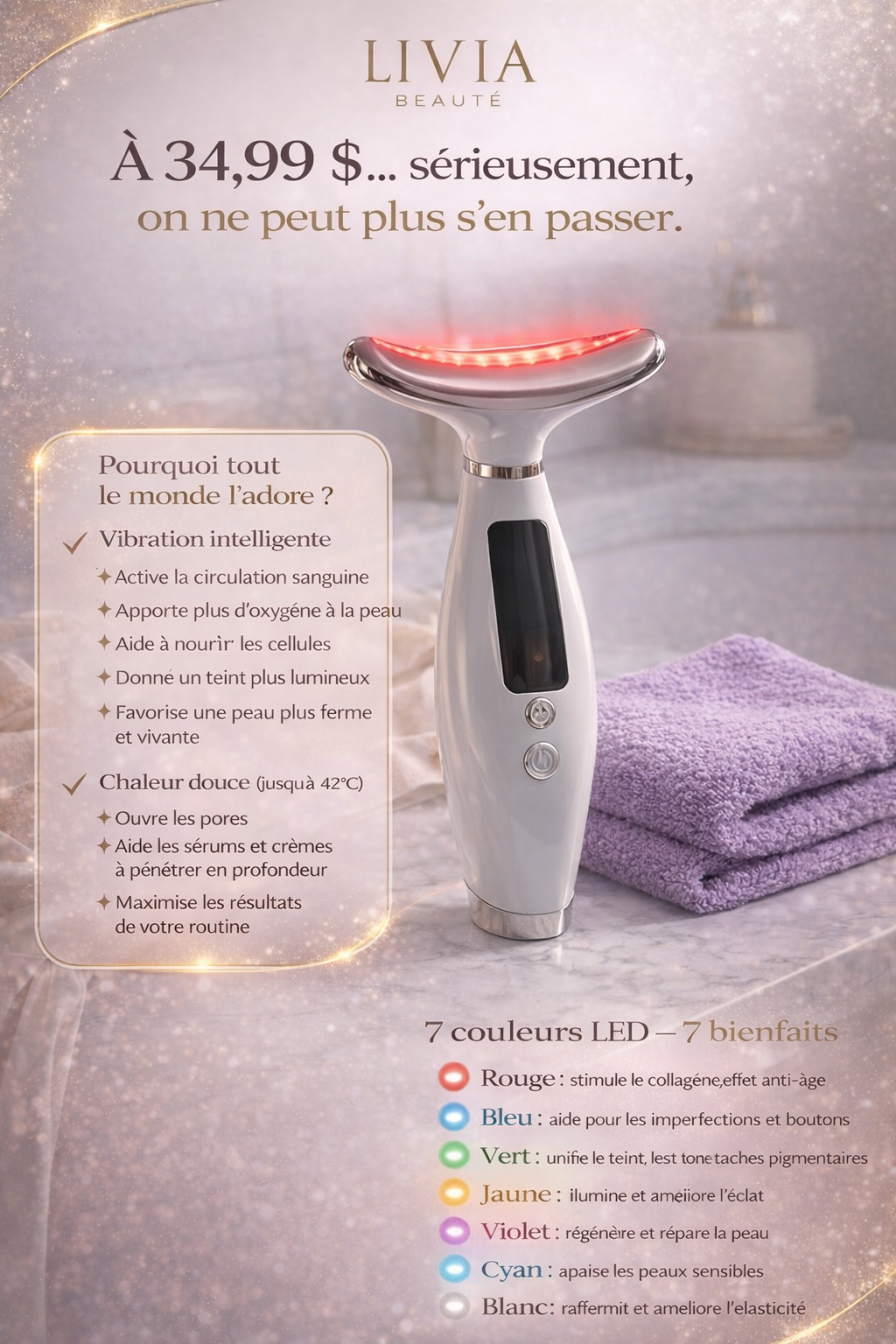 Masseur facial LED
