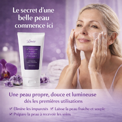 Gel netoyant avancé a la mucine d’escargot